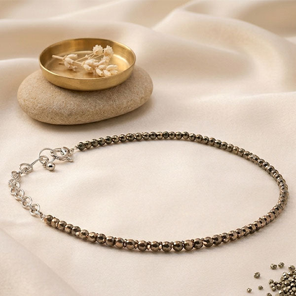Raw Pyrite Anklet