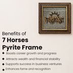 7 Horses on Raw Pyrite Frame