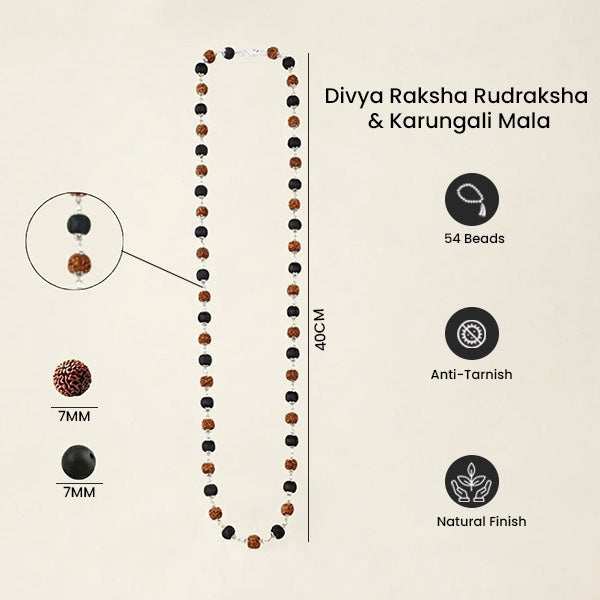 Divya Raksha Rudraksha & Karungali Mala