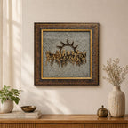 7 Horses on Raw Pyrite Frame