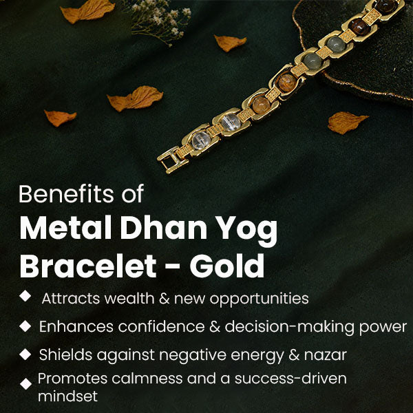 Gold Metal Dhan Yog Bracelet